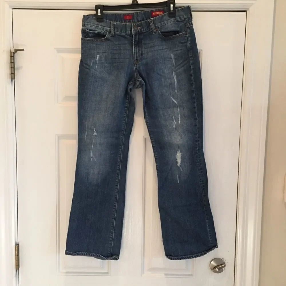Express Distressed Jeans - Picture 1 of 7